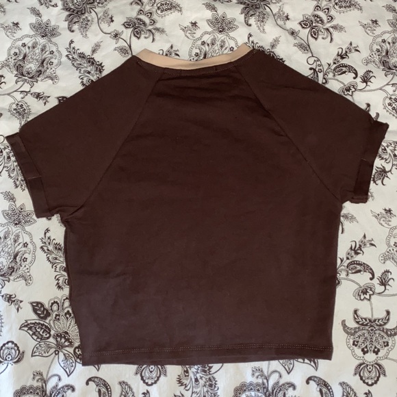 Selling forever 21 crop top size S color brown tan - Picture 2 of 4